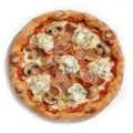 Pizza Gorgonzola Speck Pilze