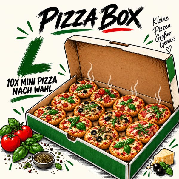Pizza Box L – 10 Mini Pizzen
